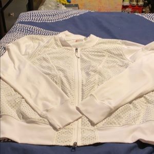 Zella white bomber jacket